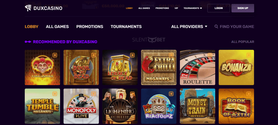 dux casino free spins code


