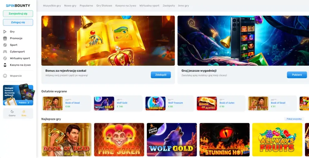 Spinbounty kod na darmowe spiny