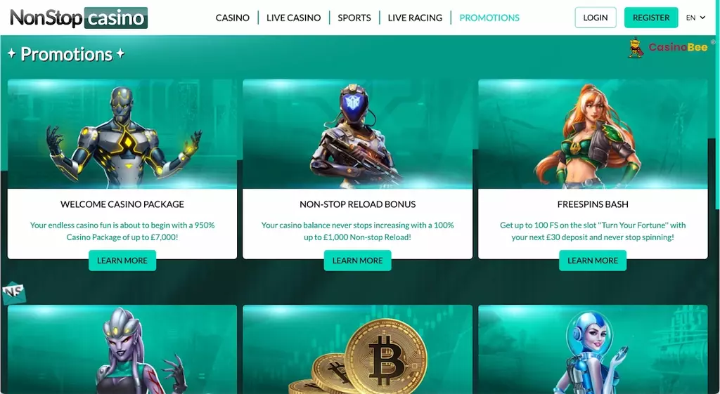 nonstop casino kody promocijne