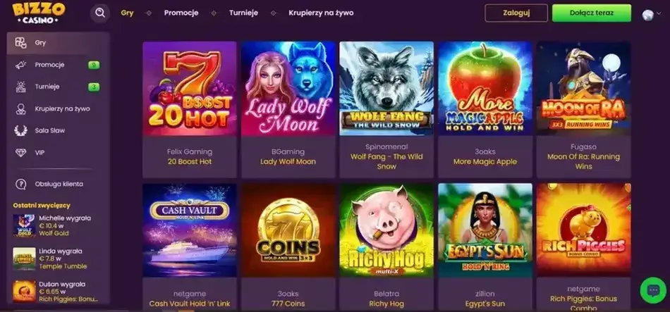 bizzo casino bonus bez depozytu