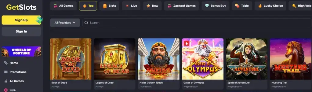 getslots casino free spins