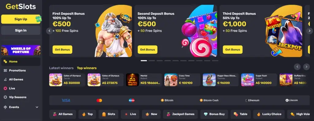 Kasyna Getslots bonus bez depozytu
