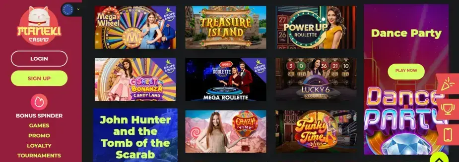 Maneki Casino kody promocyjne 