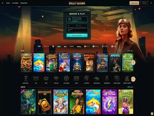 screenshot of Dolly Casino website