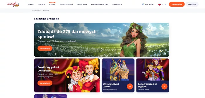 kod na darmowe spiny vulkan vegas