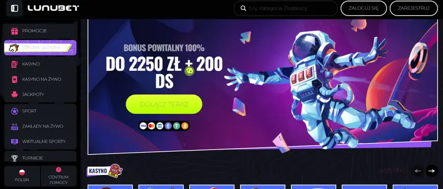 kody promocyjne na darmowe spiny w Lunubet