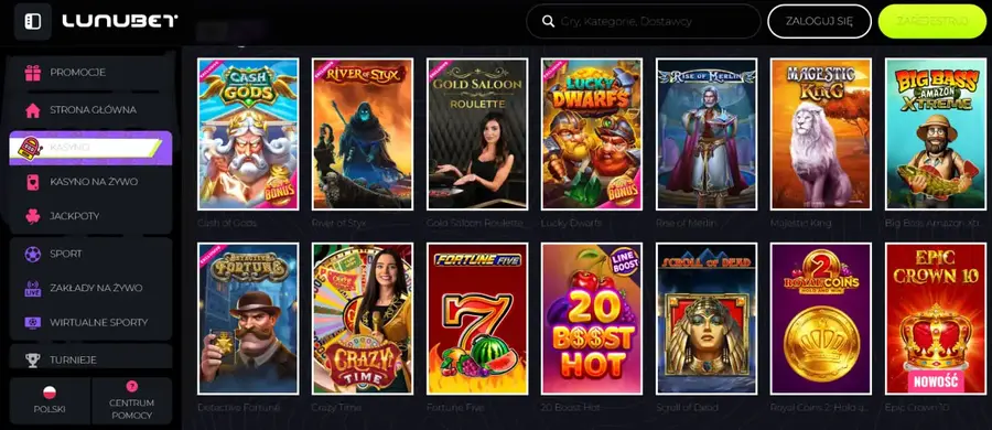 kody na darmowe spiny w kasynie online Lunubet