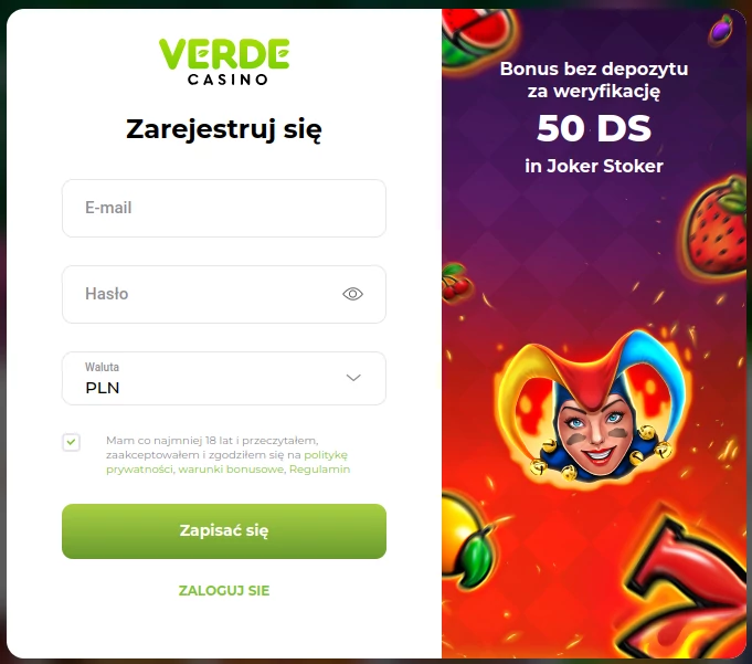 verde casino 50 free spins