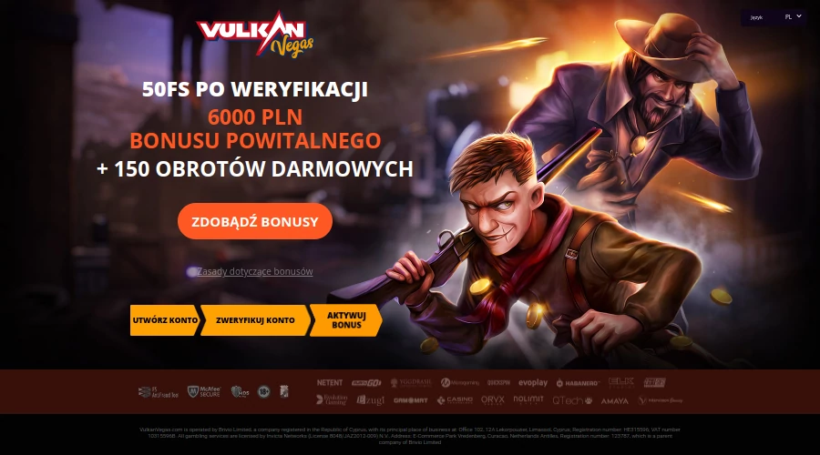 Vulkan Vegas 50 free spins fire joker