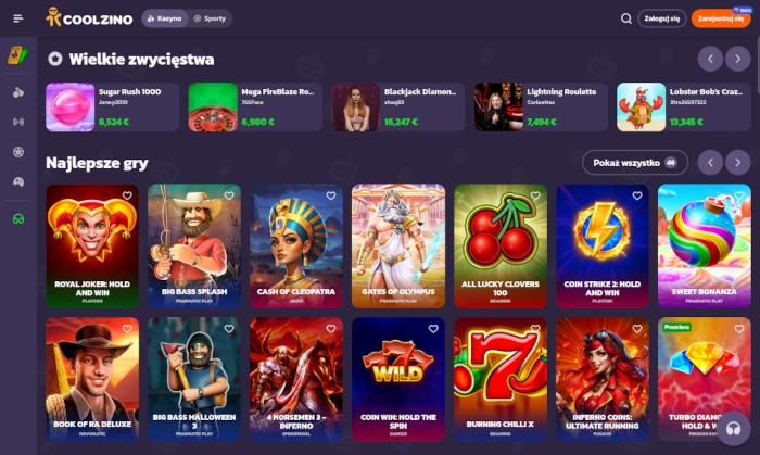 Coolzino no deposit bonus strona