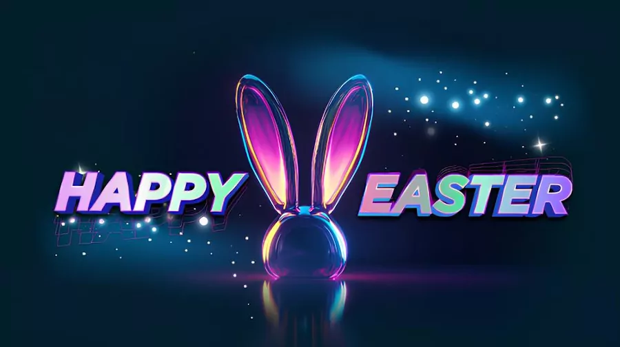 Wielkanocny bonus w PrimaPlay – Graj na święta Baner PrimaPlay z wielkanocnej oferty, z pisankami i automatami.