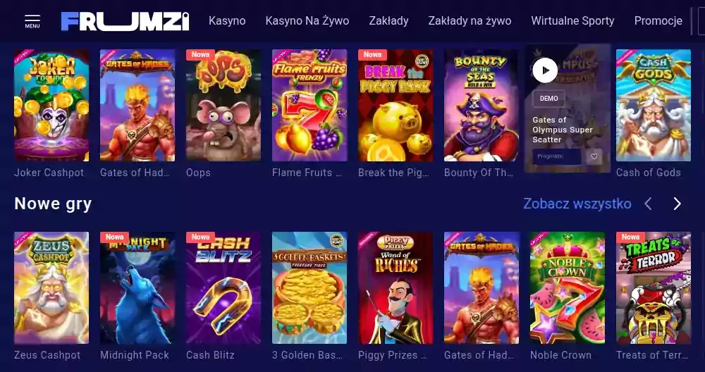 Frumzi casino bonus bez depozytu
