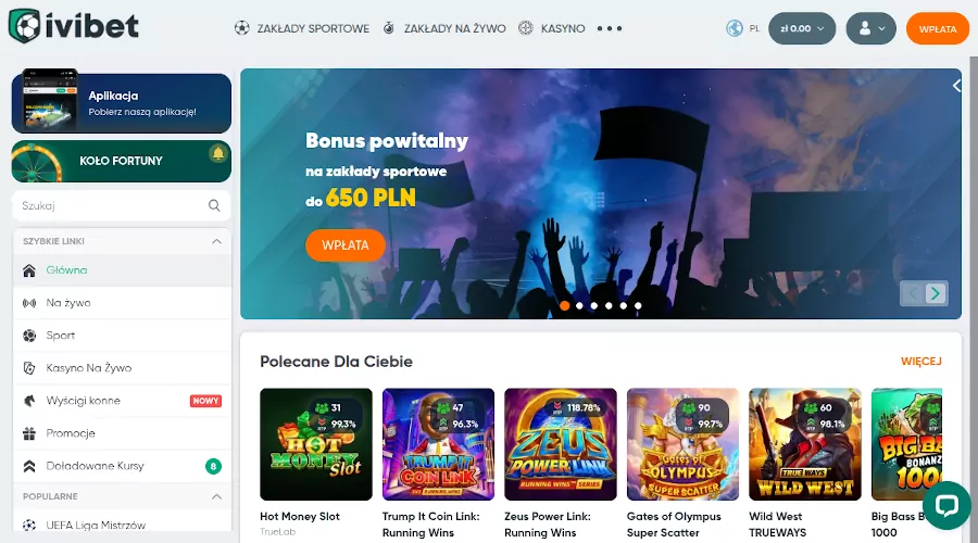 ivibet bonus bez depozytu