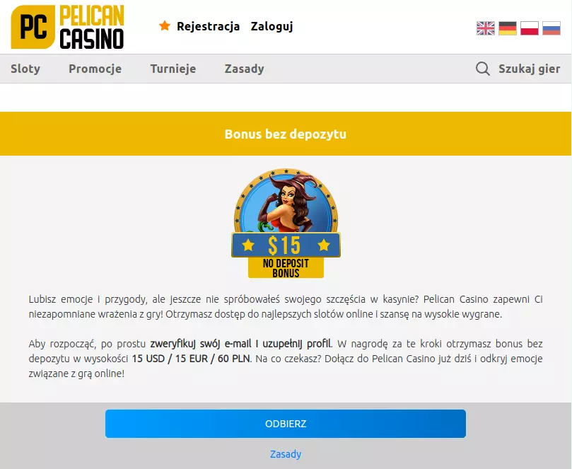 pelican casino 60 zł