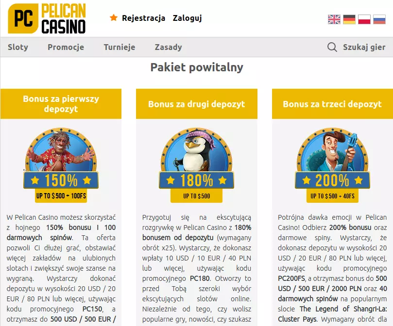 pelican casino no deposit bonus