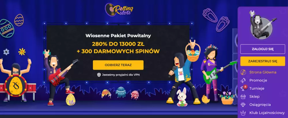 Rolling Slots kod na darmowe spiny