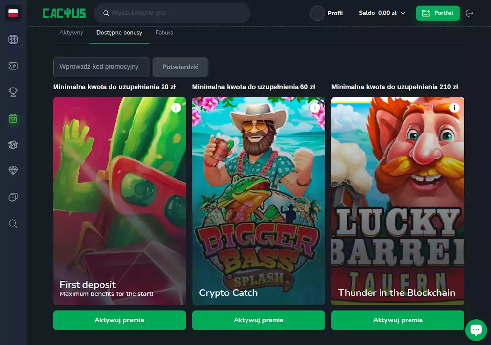 Cactus kod promocyjny