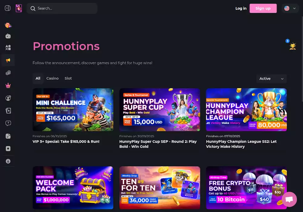 Hunnyplay no deposit bonus codes