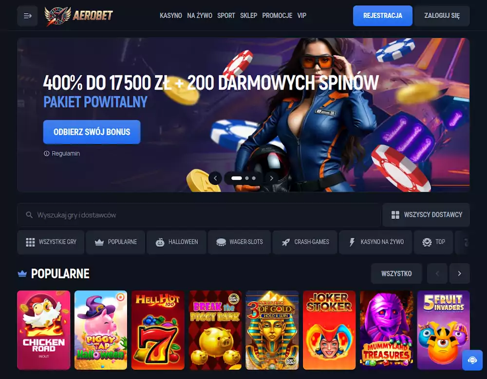 Aerobet casino kod promocyjny umożliwia dostęp do różnych bonusów