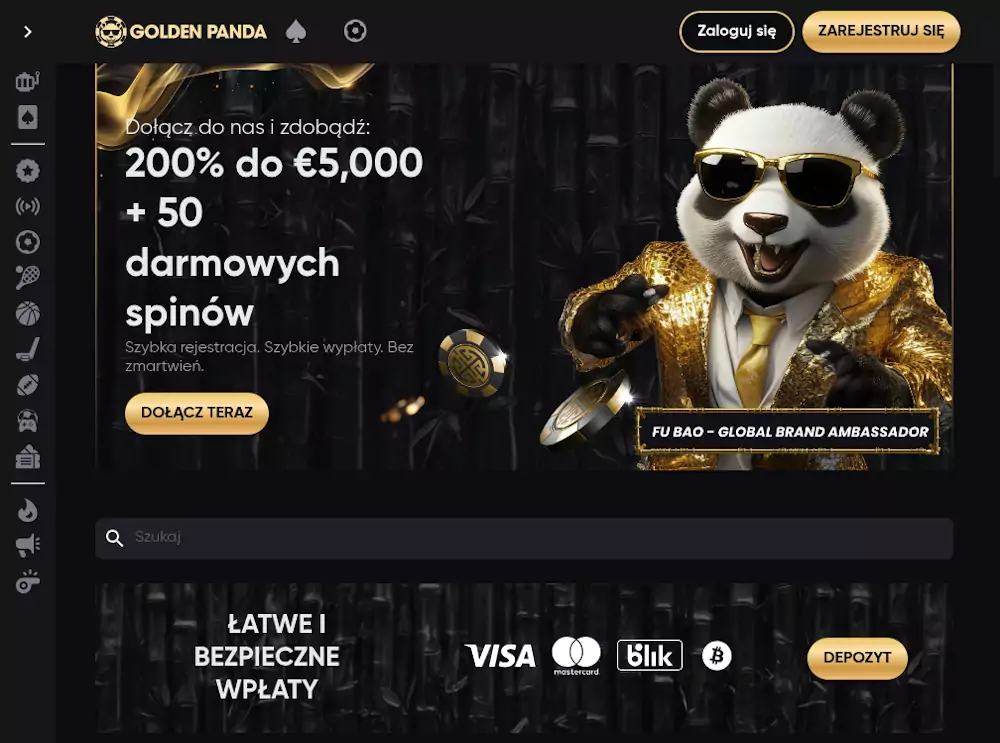 Golden Panda bonus bez depozytu to okresowa promocja dla nowych graczy