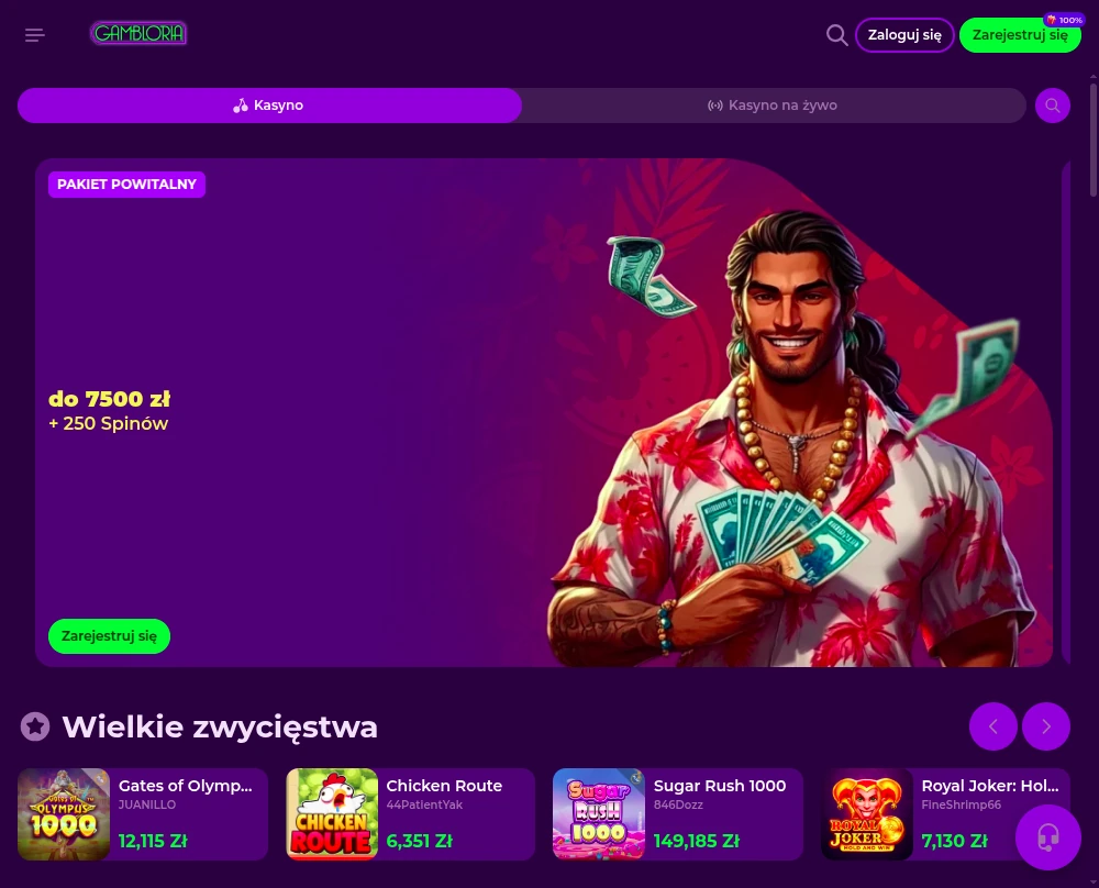 Gambloria kasyno strona główna