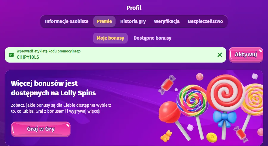 Lollyspins kod promocyjny Lollyspins kod promocyjny