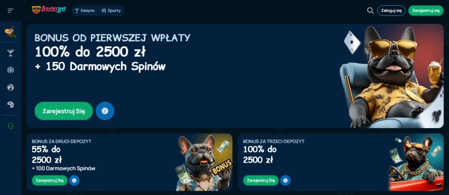 Baxterbet bonusy w kasynie online